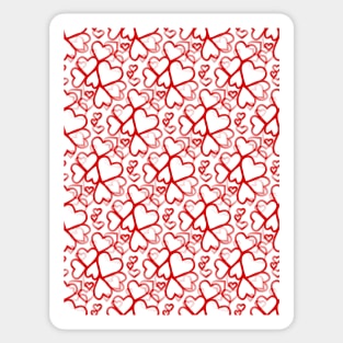 BE My Valentine Heart Pattern Sticker